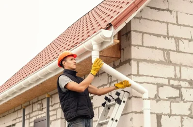 Pose et remplacement de gouttières à Louâtre